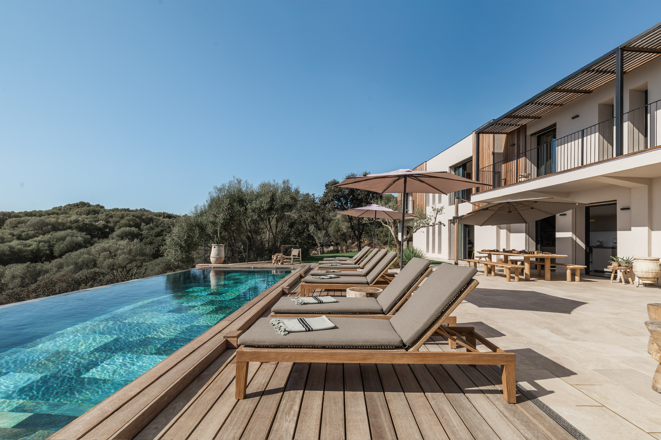 Terrasse et piscine de la Casa di Santa